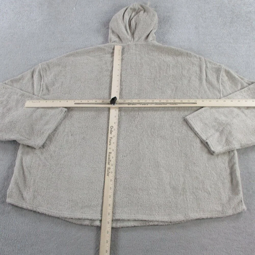 SKIMS Terry Cloth Hoodie Womens Medium Stone Cover Up Oversized Beach Towel NWT - Picture 6 of 9